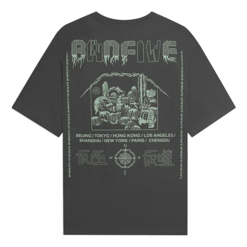 Li-Ning BadFive Graphic Loose Fit T-shirt 'Grey' AHSS733-6 sold by KicksCrew