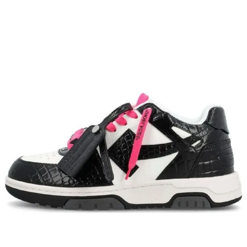(WMNS) Off-White Out Of Office Croc-Effect Sneakers 'Black Pink White' OWIA259S23LEA0060110 sold by KicksCrew