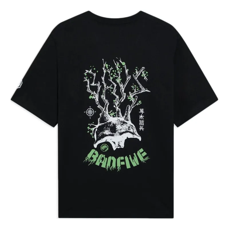 Li-Ning BadFive Graphic Loose Fit T-shirt 'Black' AHSS725-3 sold by KicksCrew