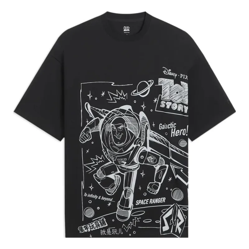 Li-Ning x Disney Toy Story Graphic Loose Fit T-shirt 'Black' AHSS703-1 sold by KicksCrew