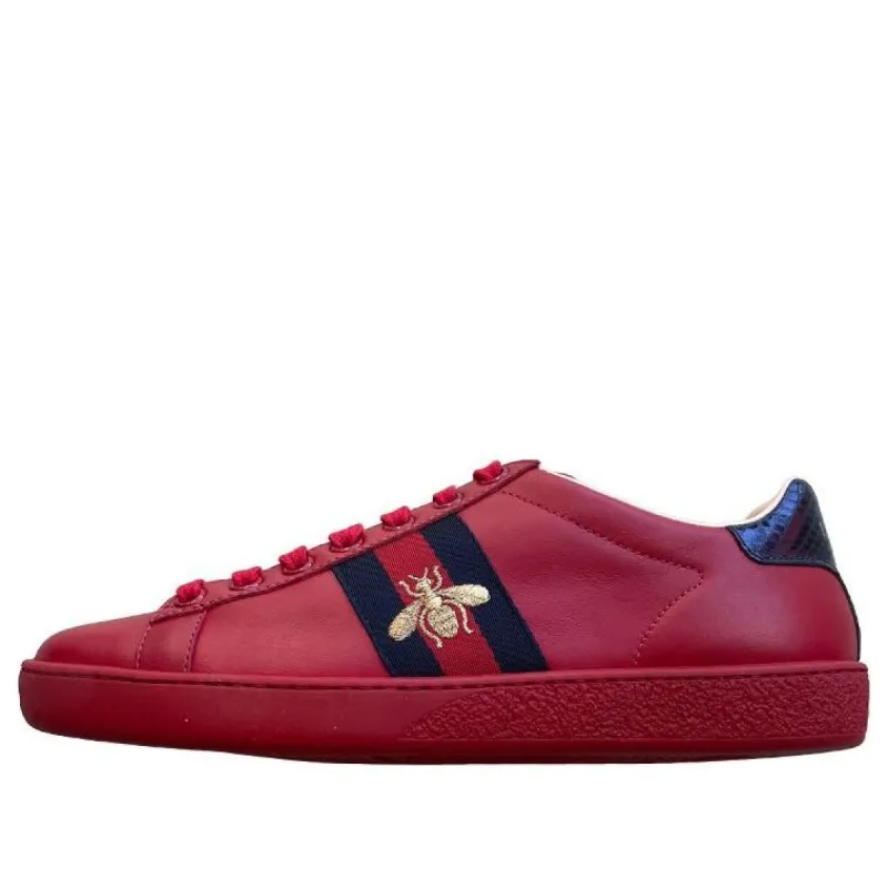 Gucci Ace Sneaker with Embroidered Bee 'Red Navy' 431942-A38G0-6459 sold by KicksCrew