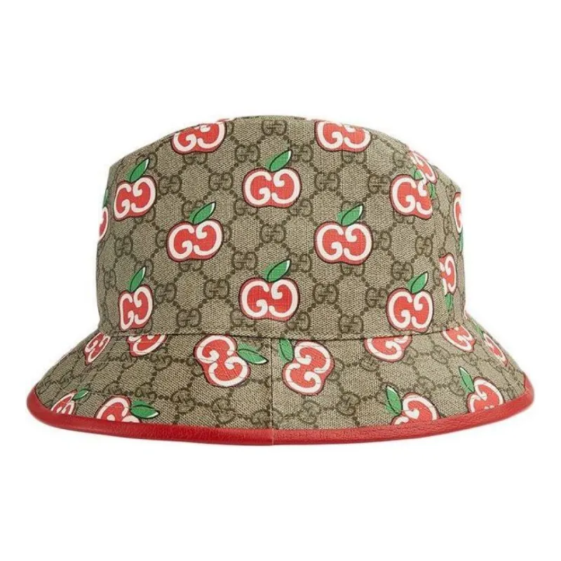 Gucci Canvas Fedora With GG Apple Print 'Beige' 628445-4HL96-8474 sold by KicksCrew