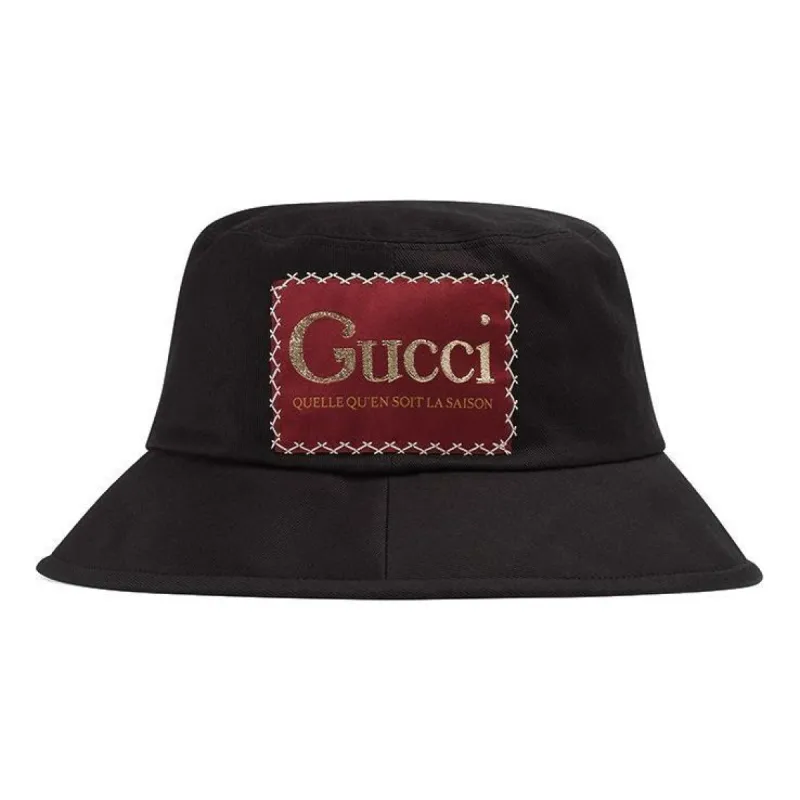 Gucci Cotton Bucket Hat With Gucci Label 'Black' 627174-4HK02-1000 sold by KicksCrew