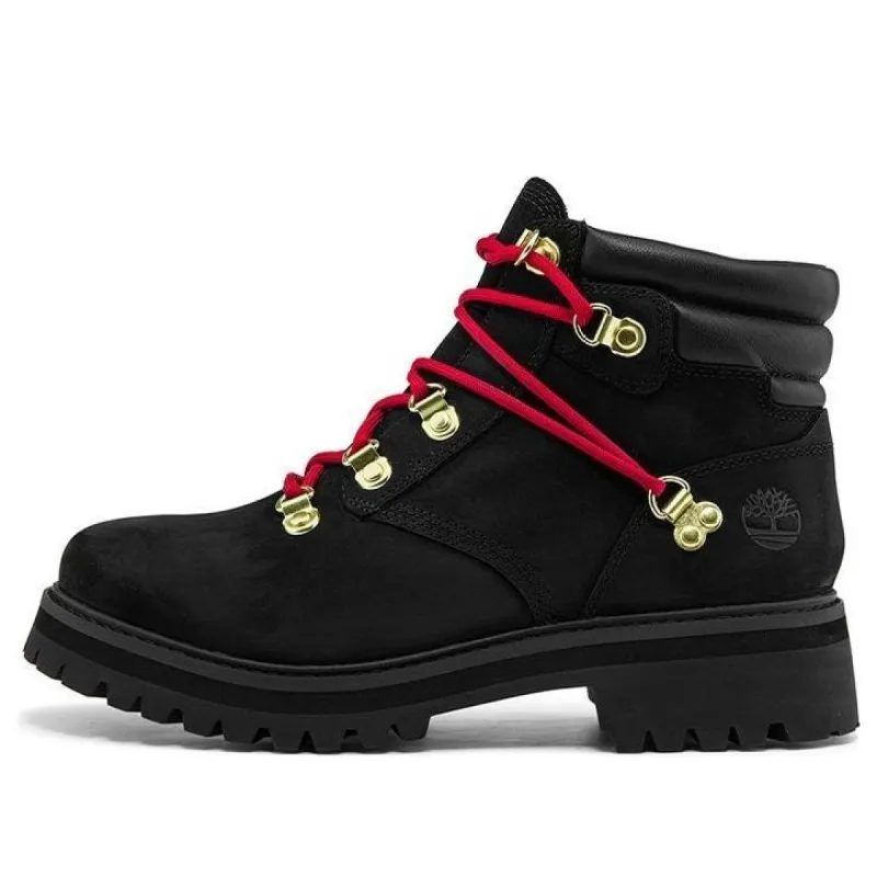 (WMNS) Timberland Holiday Luxe Waterproof Boot 'Black Nubuck Red' A2JVDW sold by KicksCrew
