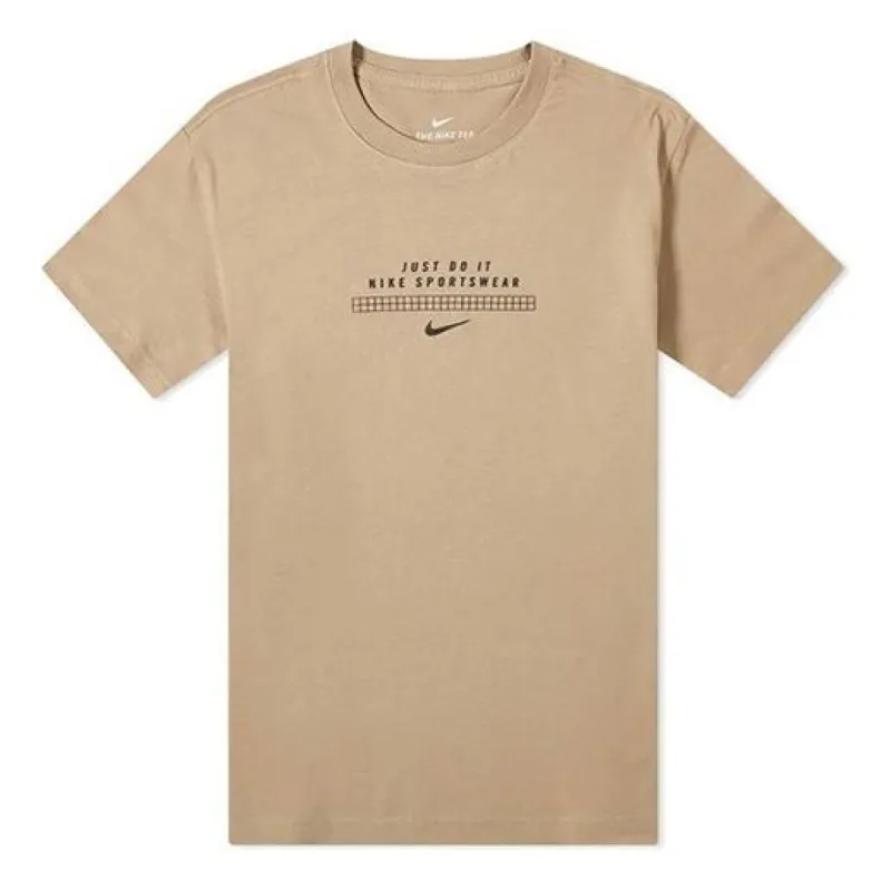 Nike DNA Pure Cotton Swoosh Logo Short Sleeve Brown CW2373-247 sold by KicksCrew