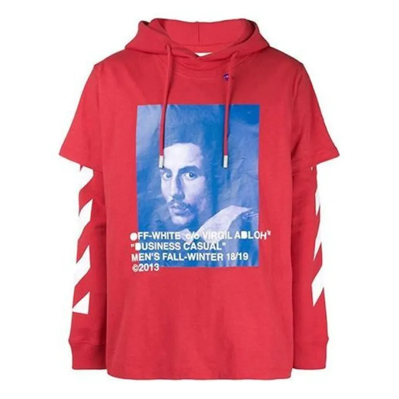 Men's Off-White Portrait Printing Red OMBB042F181920112030 sold by KicksCrew