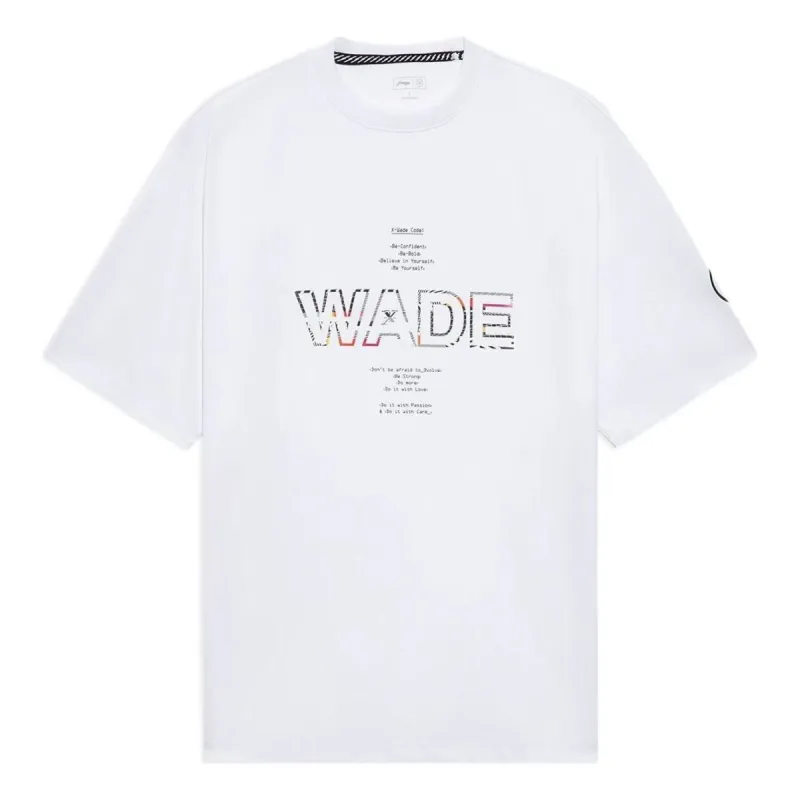 Li-Ning Way Of Wade Graphic Loose Fit T-shirt 'White' AHSS435-2 sold by KicksCrew