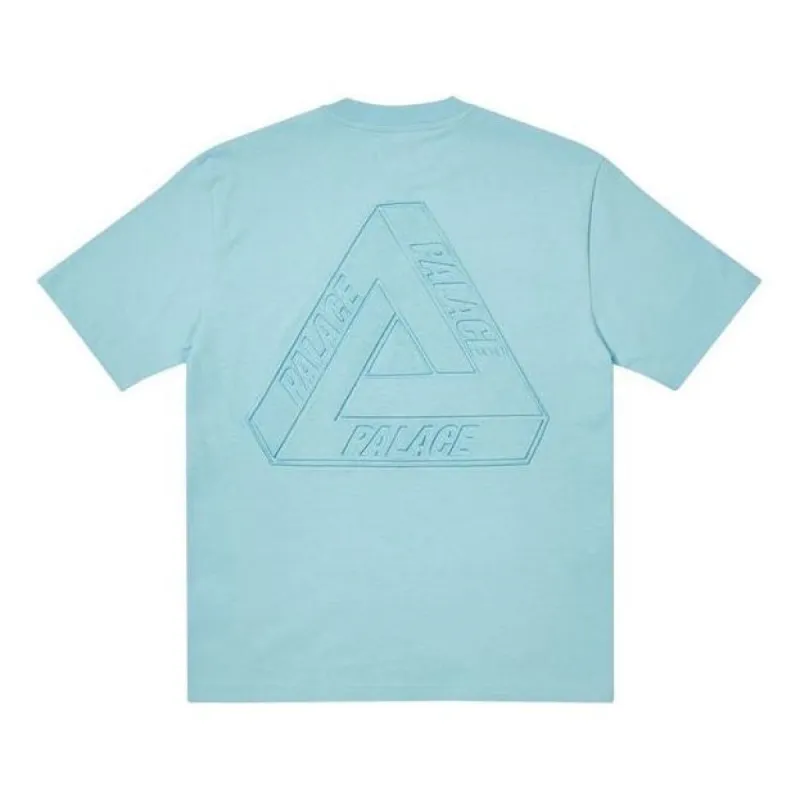 Palace Tri-Ferg Embossed T-Shirt 'Light Blue' P22ES174 sold by KicksCrew