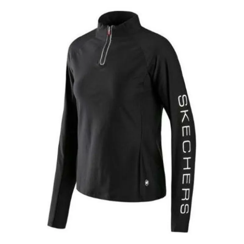 (WMNS) Skechers Sport Long Sleeve Tee 'Black' P422W009-0018 sold by KicksCrew