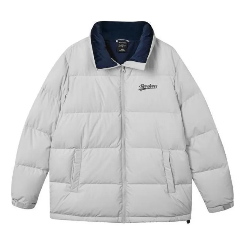 Skechers Casual Down Jacket 'Grey Navy' L423U080-00MV sold by KicksCrew