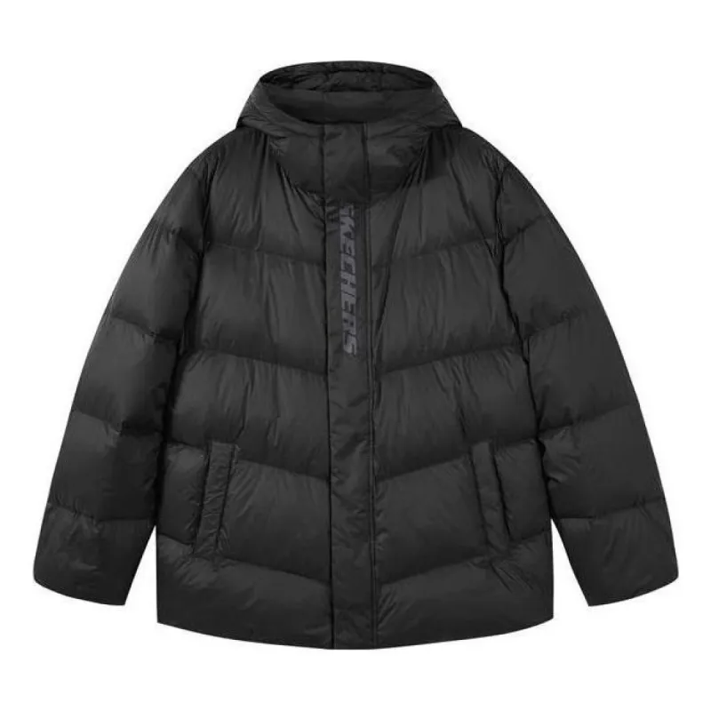 Skechers Hooded Waterproof Down Jacket 'Black' L422U069-0018 sold by KicksCrew