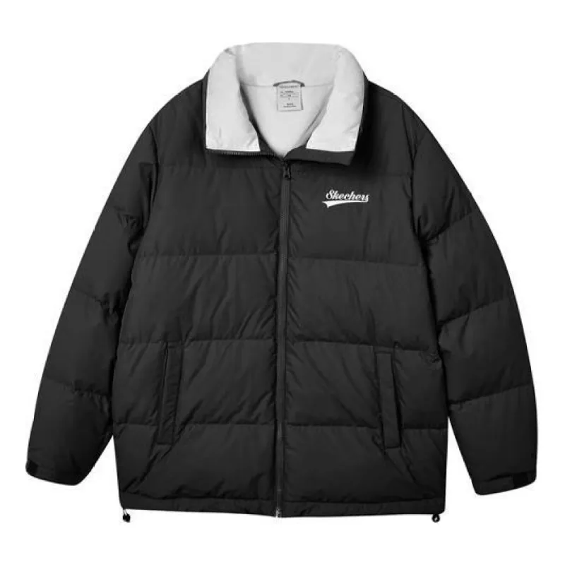 Skechers Casual Down Jacket 'Black White' L423U080-0018 sold by KicksCrew