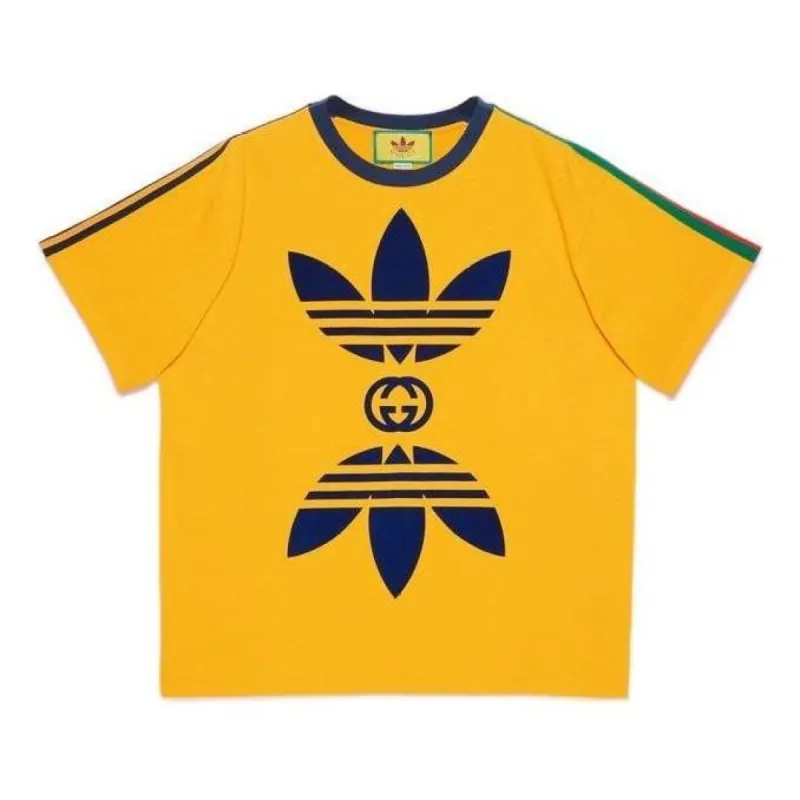 Gucci x adidas Cotton Jersey T-Shirt 'Yellow' 691636-XJEKR-7219 sold by KicksCrew