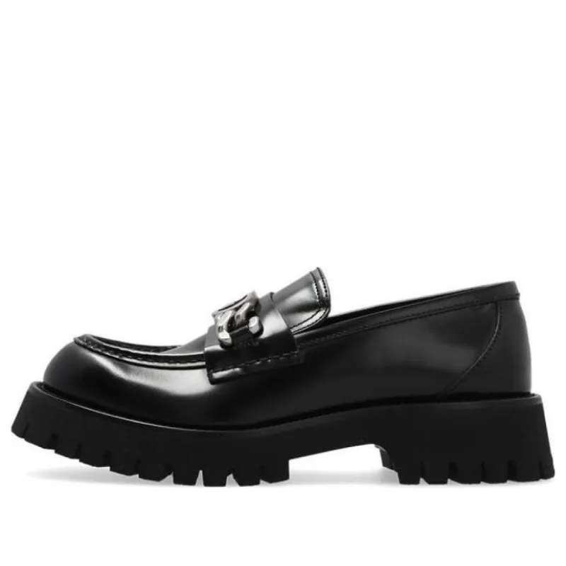 (WMNS) GUCCI Lug Sole Loafer 'Black Leather' 752650-DS800-1000 sold by KicksCrew