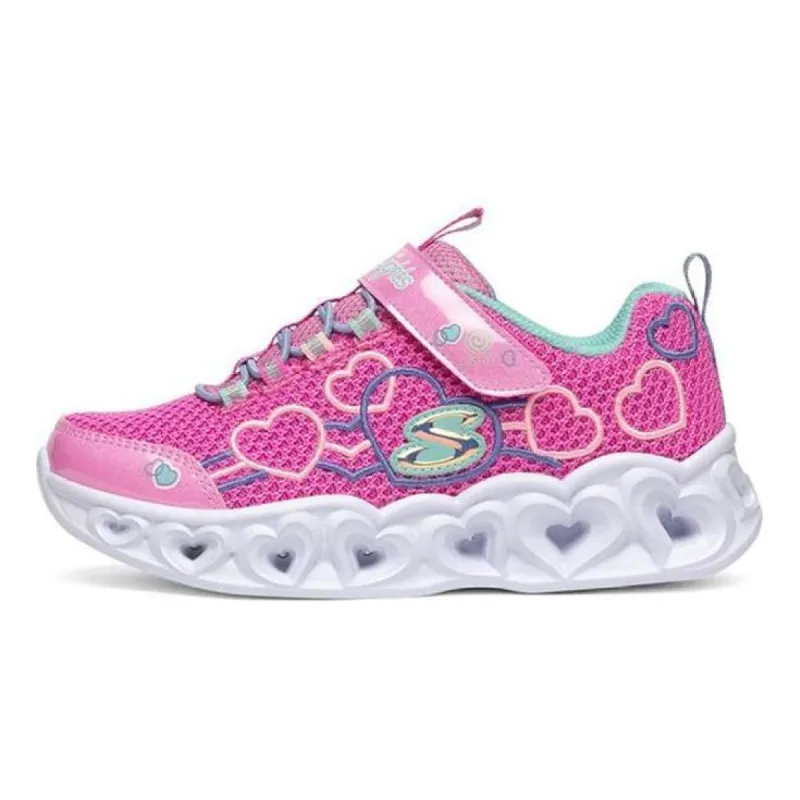 (GS) Skechers Heart Lights 'Pink' 302080L-PKMT sold by KicksCrew
