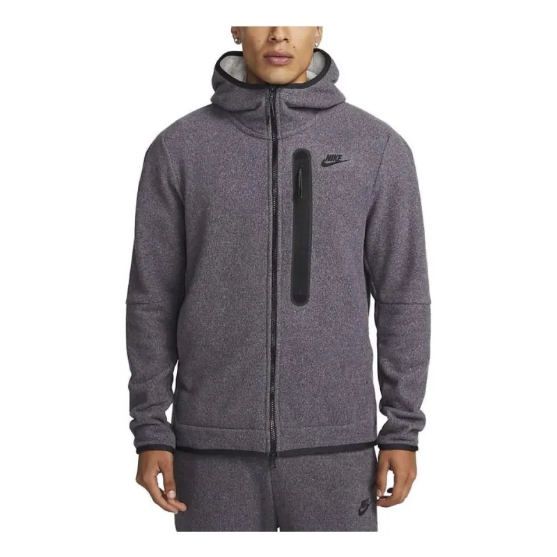 Nike Sportswear Tech Fleece Full-Zip Winterized Hoodie 'Grey' DQ4801-722 sold by KicksCrew