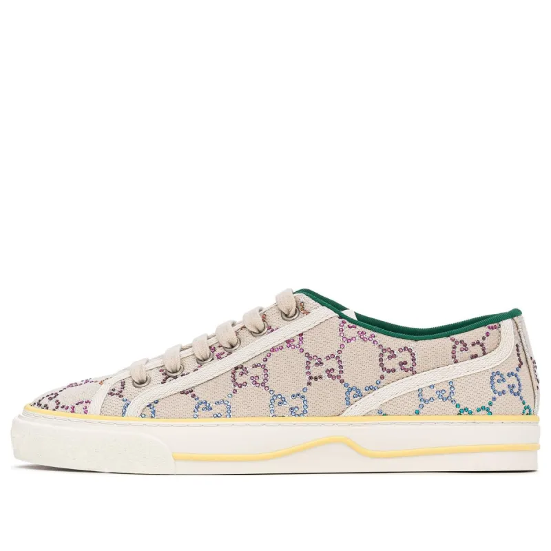 (WMNS) Gucci Tennis 1977 Low-Top Sneaker with crystals 'Off White' 732211-FABH3-9179 sold by KicksCrew