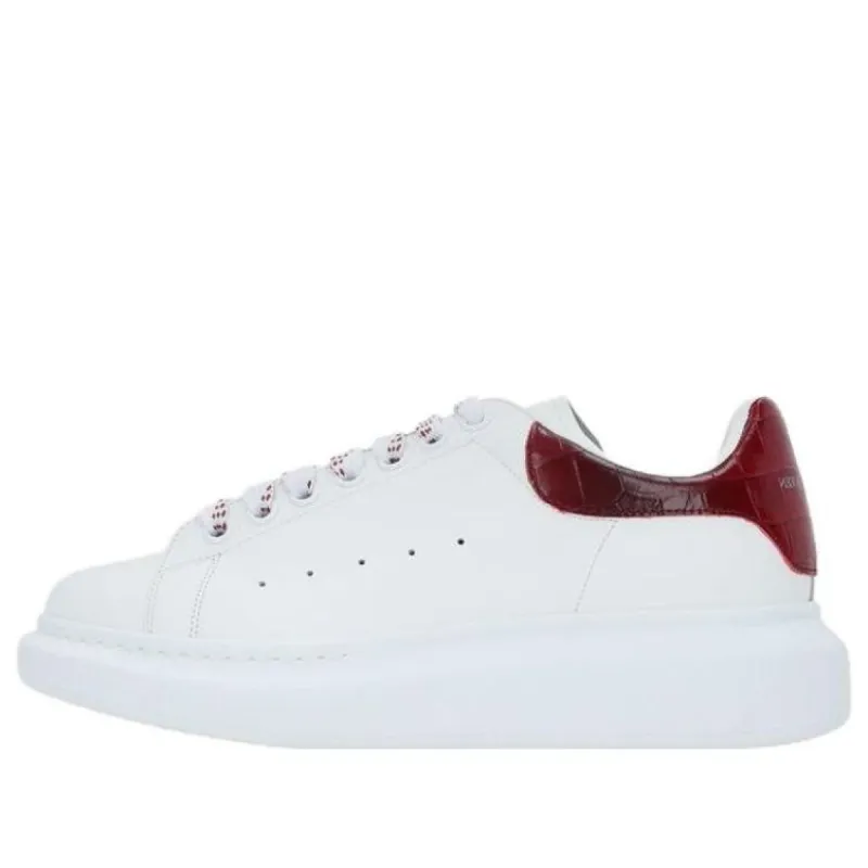 (WMNS) Alexander McQueen Oversized Sneaker 'Burgundy Crocodile' 718233WICG69088 sold by KicksCrew