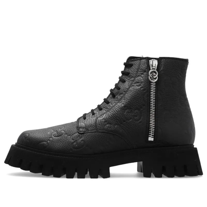 Gucci GG leather boot 'Black' 699584-AACJC-1000 sold by KicksCrew