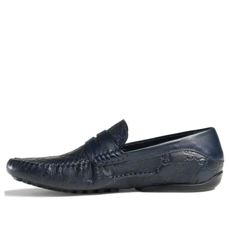 Gucci Penny Slip On Loafers 'Navy Blue Leather' 372329-AA6F0-4009 sold by KicksCrew