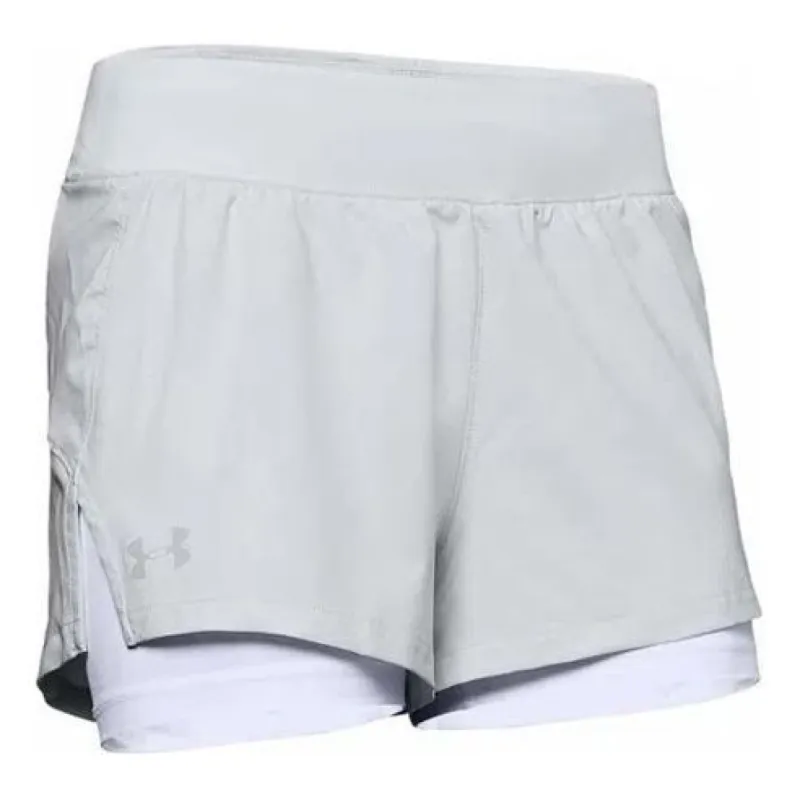 (WMNS) Under Armour Launch SW 2-In-1 Shorts 'Halo Grey' 1342843-014 made by Under Armour