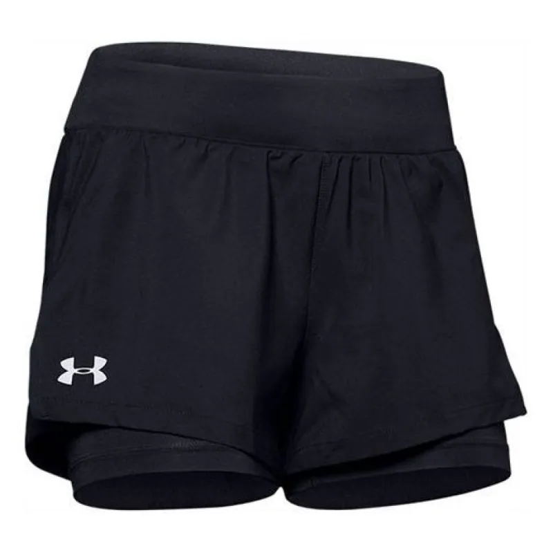 (WMNS) Under Armour Launch SW 2-in-1 Shorts 'Black' 1342843-001 made by Under Armour