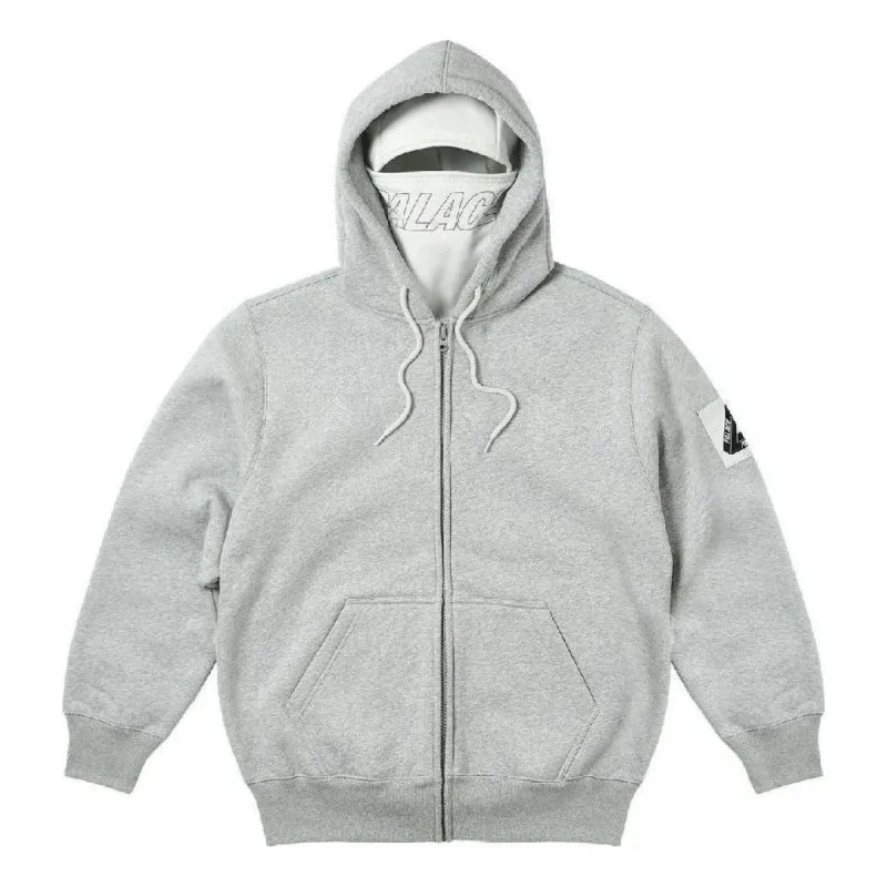 Palace Facemask Shearling Thermal Hood 'Grey' P23CS204 | Parallel