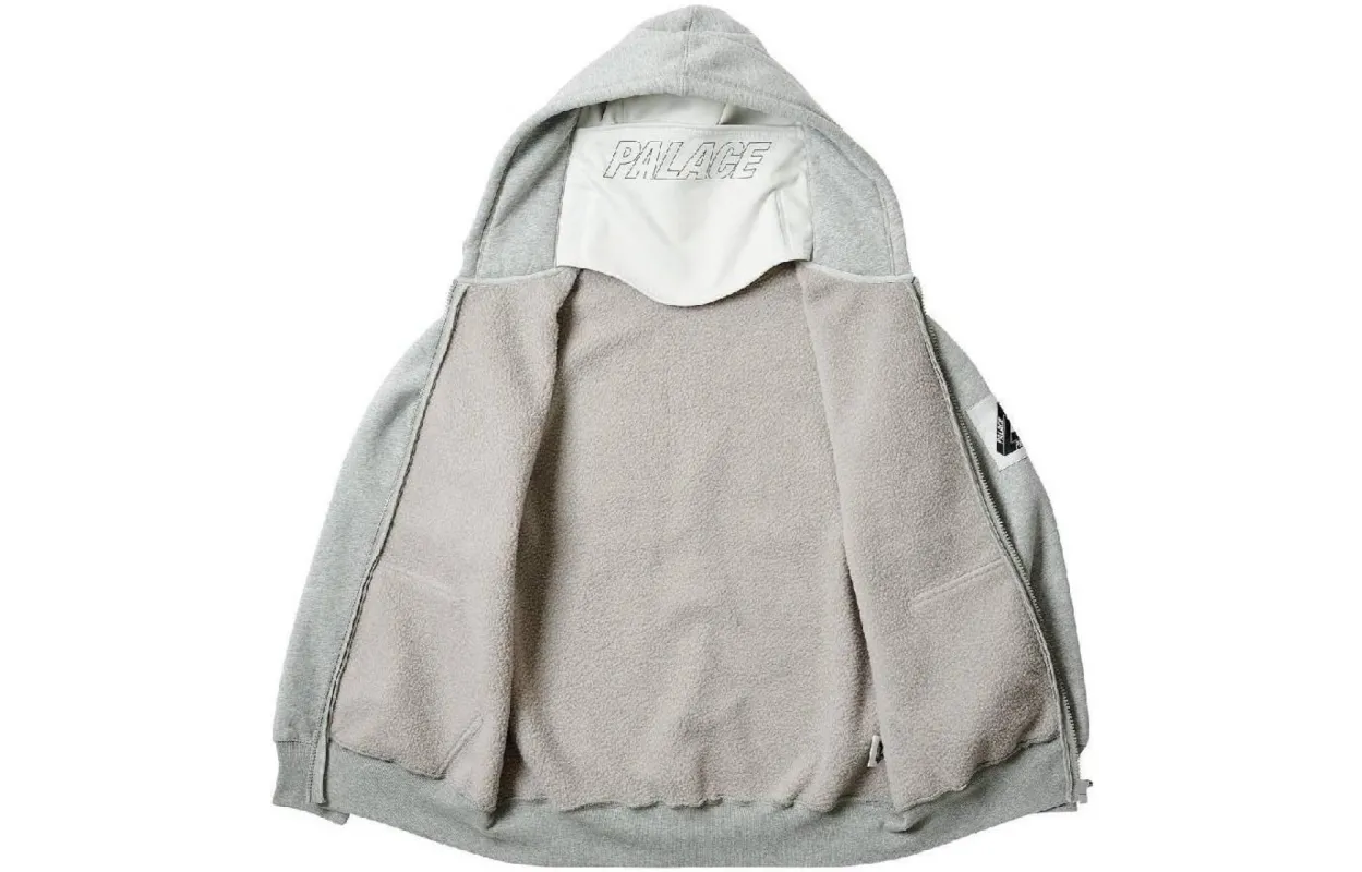 Palace Facemask Shearling Thermal Hood 'Grey' P23CS204 | Parallel