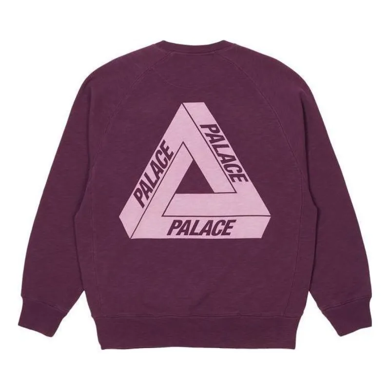Palace Tri-Ferg Slub Crew 'Purple' P23CS140 sold by KicksCrew