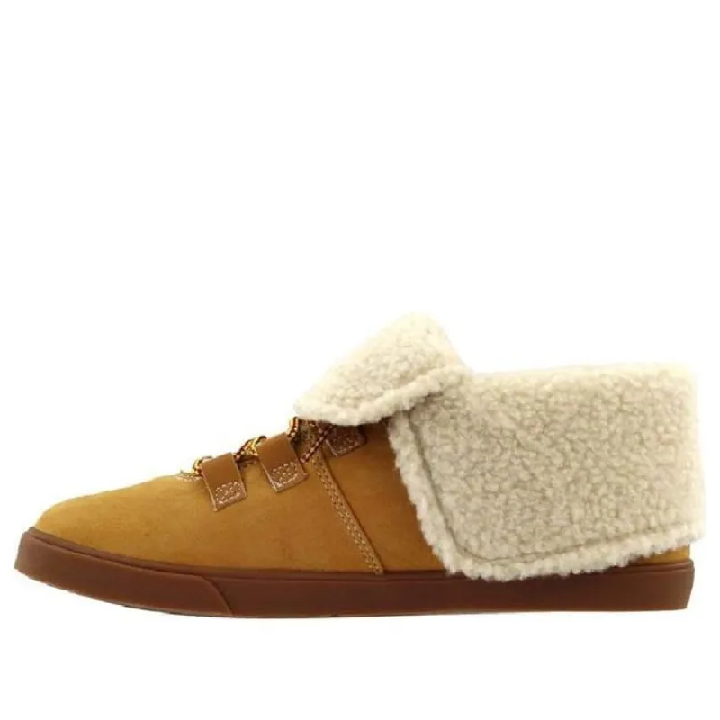 (WMNS) Timberland Dausette Fleece Fold Down Boots 'Brown' 017A48E0 sold by KicksCrew