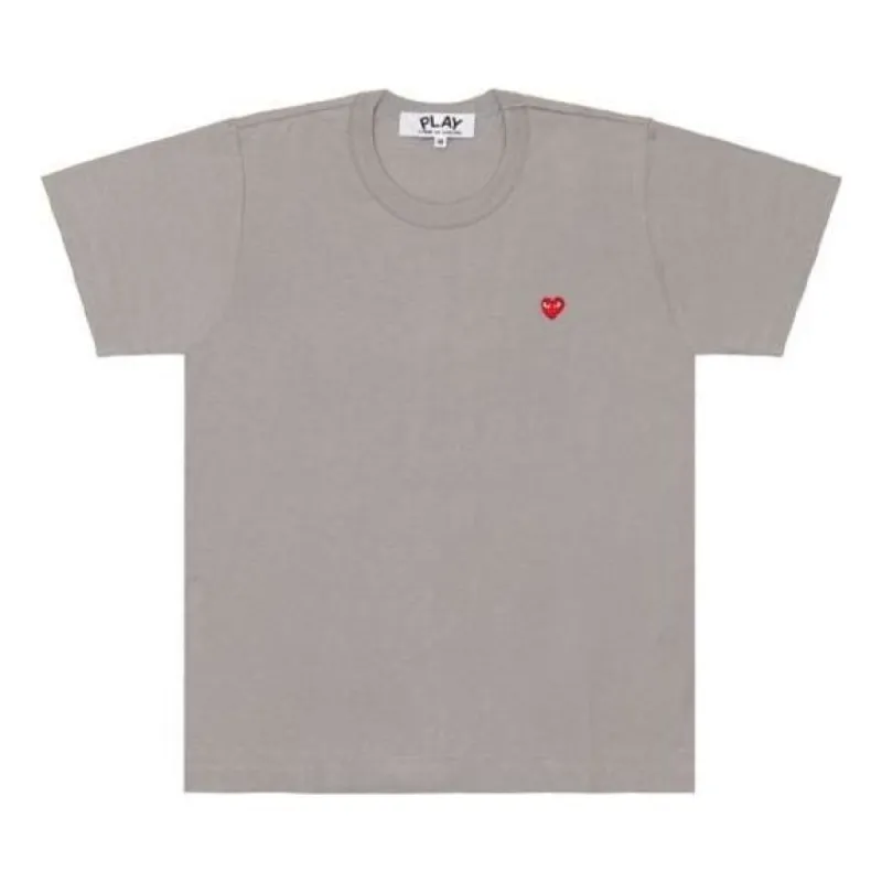 COMME des GARCONS PLAY Coloured Small Emblem T-Shirt 'Grey' AZ-T314-051-7 sold by KicksCrew
