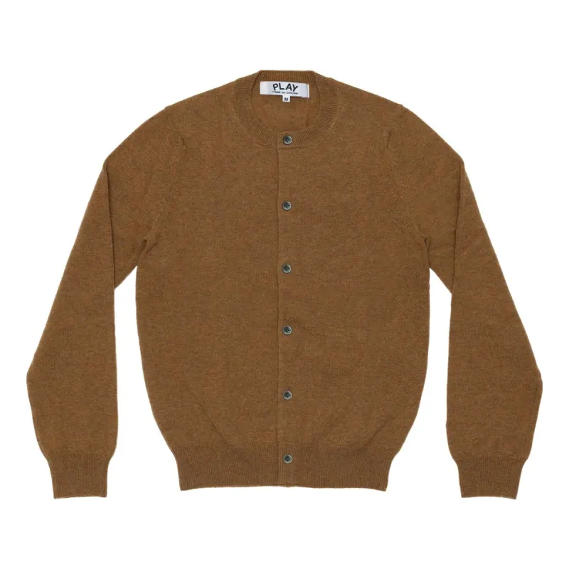 (WMNS) COMME des GARCONS PLAY Cardigan Pastel Series Sleeve Heart 'Brown' AZ-N091-051-3 sold by KicksCrew