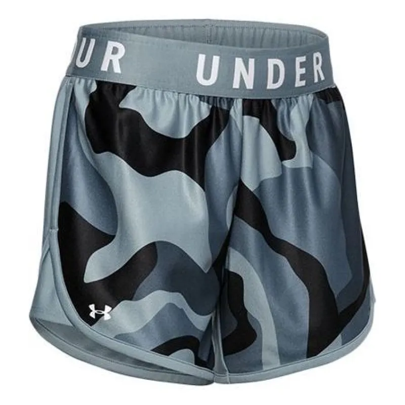 (WMNS) Under Armour Play Up 5inch Graphic Shorts 'Blue Camo' 1357820-396 sold by KicksCrew