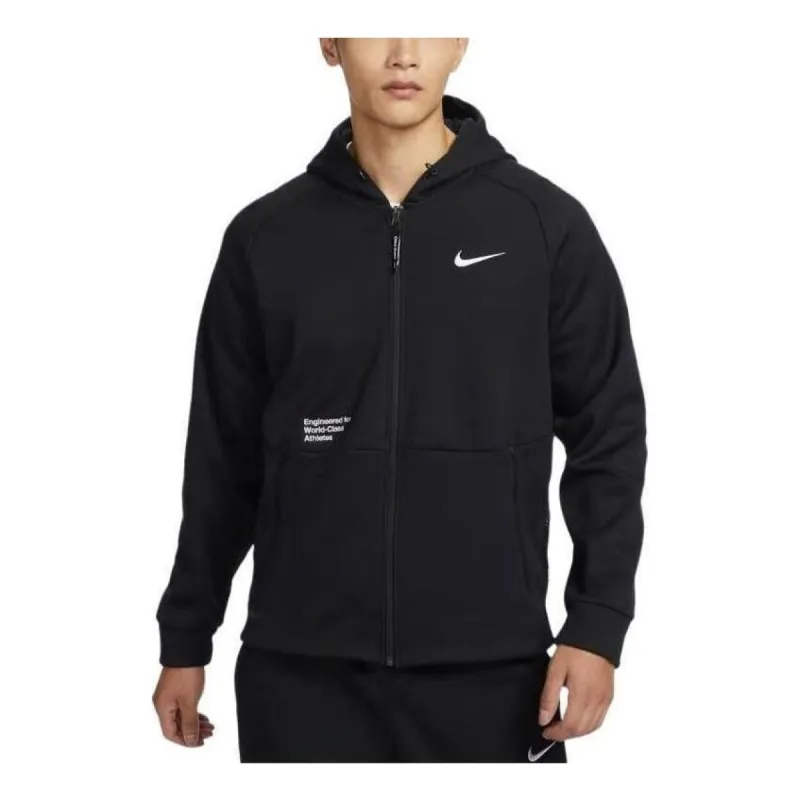 Nike Pro Therma-FIT Full-Zip Hooded Jacket 'Black' FV8459-010 sold by KicksCrew