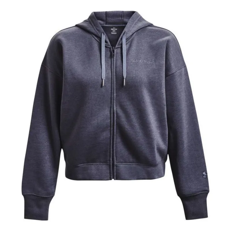 (WMNS) Under Armour Essential Script Full Zip Hooded Jacket 'Dark Grey' 1374106-558 sold by KicksCrew