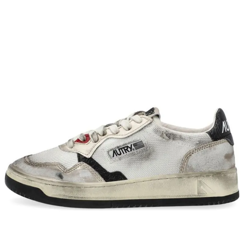 (WMNS) Autry Low Super Vintage Mesh Sneakers 'White Black' AVLW-MS09 sold by KicksCrew