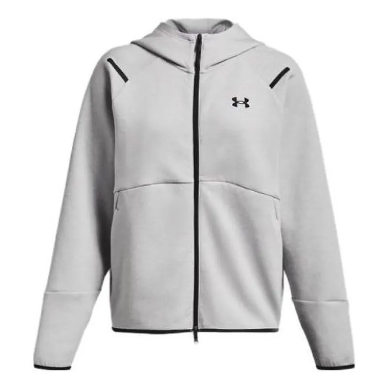 (WMNS) Under Armour Unstoppable Fleece Full Zip Jacket 'Light Grey' 1379842-011 sold by KicksCrew