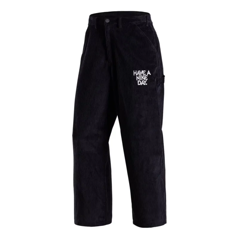 Nike Life Corduroy Cargo Trousers 'Black' HF0354-010 sold by KicksCrew