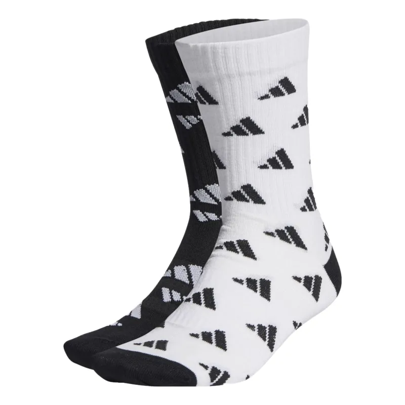 adidas 3-Stripes Graphic Sport Socks 2 Pairs 'White Black' HE2963 sold by KicksCrew