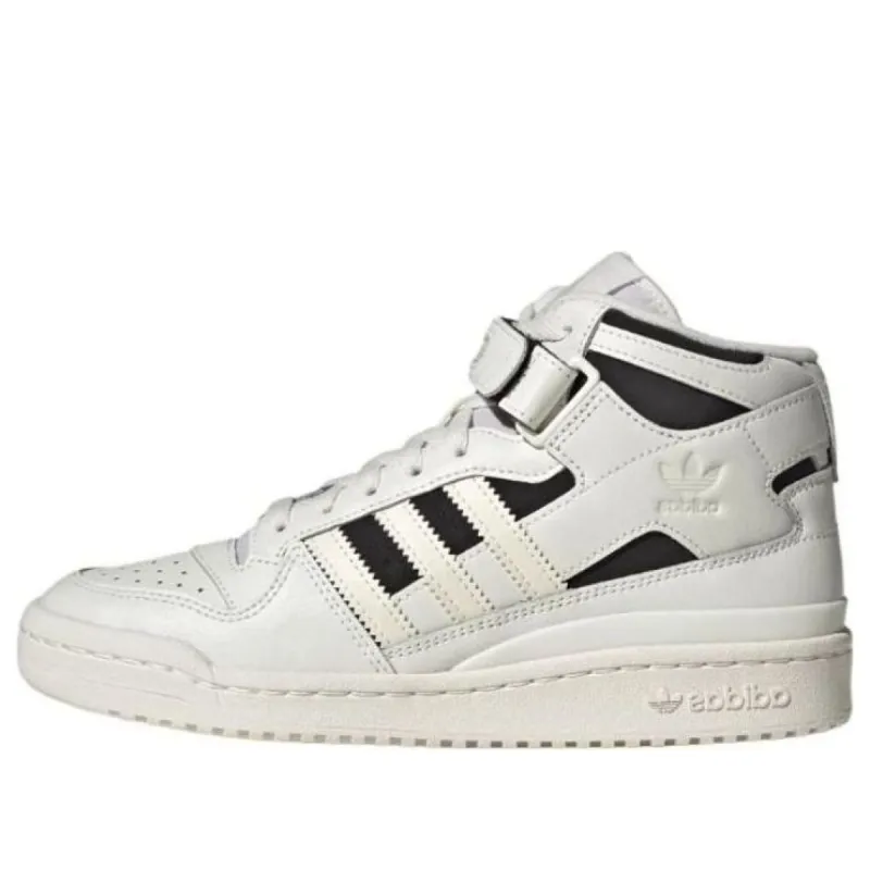 (WMNS)adidas Original Forum Mid 'Off White Cream White Black' H06453 sold by KicksCrew