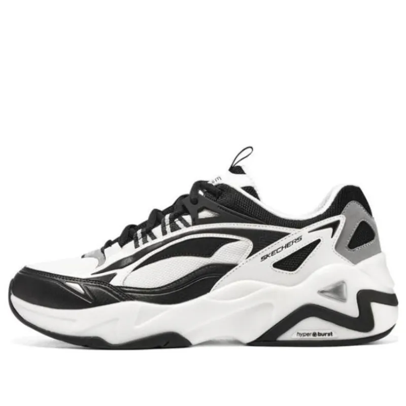 Skechers D'Lites Hyper Burst 'White Black' 232426-WBK sold by KicksCrew