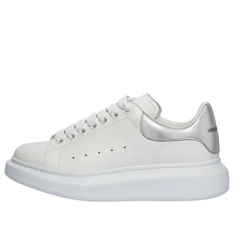 (WMNS) Alexander McQueen Oversized Shoes 'Cream White Silver' 718232WICGI9071 sold by KicksCrew