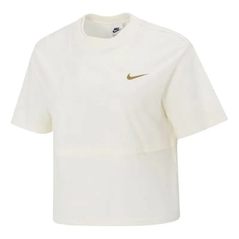 (WMNS) Nike Logo T-Shirt 'White' FQ7009-110 sold by KicksCrew