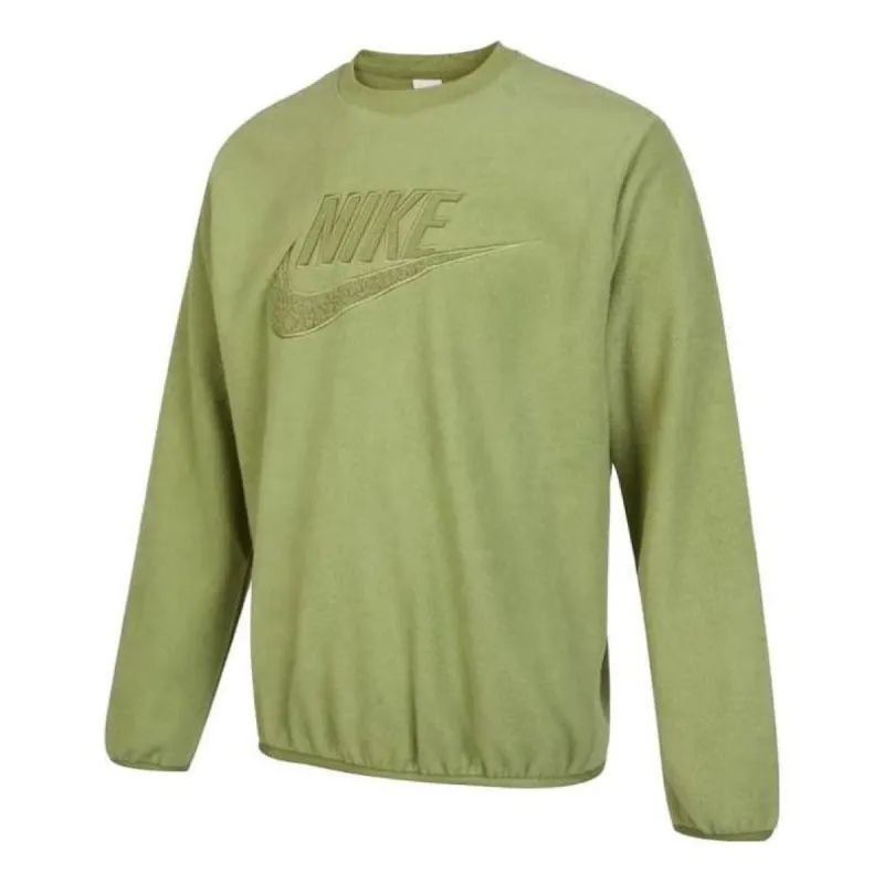 Nike NSW Fleece Logo Sweatshirt 'Green' DQ4889-334 sold by KicksCrew