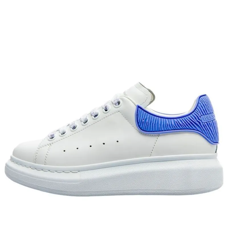 (WMNS) Alexander McQueen Oversized Shoes 'Cream White Electric Blue' 718157WICGK8870 sold by KicksCrew
