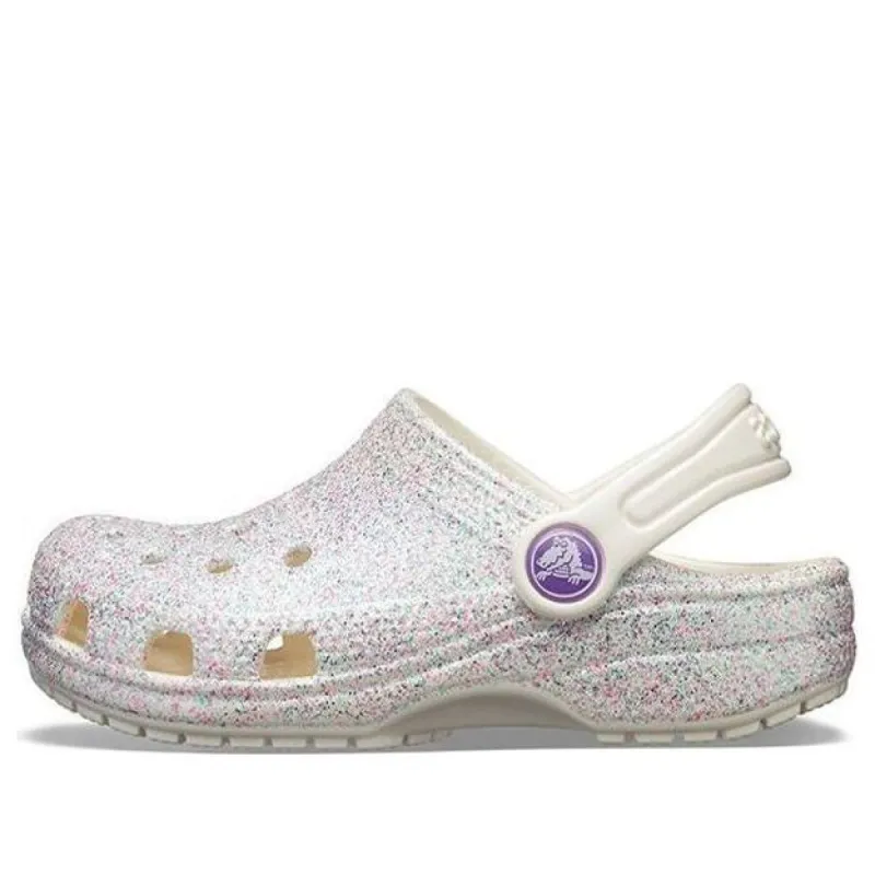(GS) Crocs Classic Glitter Clogs 'Silver White' 205441-159 sold by KicksCrew