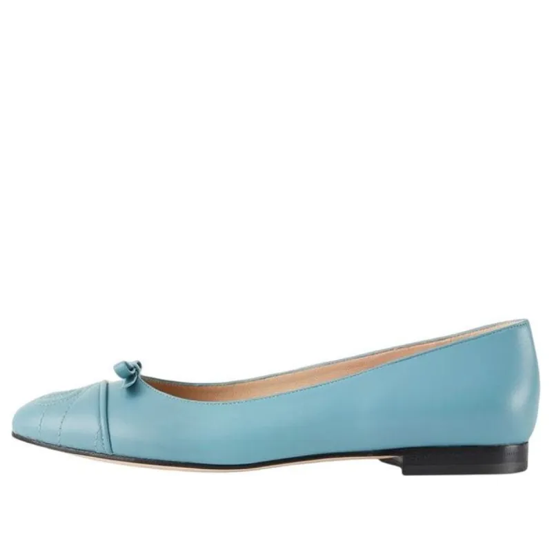 (WMNS) GUCCI Ballet Flat With Double G Leather 'Sweet Blue' 680878-BKO60-4514 sold by KicksCrew