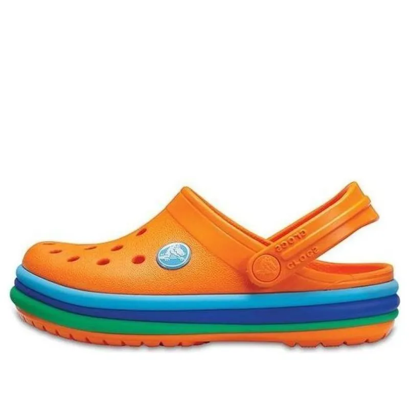 (GS) Crocs Crocband Rainbow Band Clogs 'Orange Blue' 205205-80O sold by KicksCrew