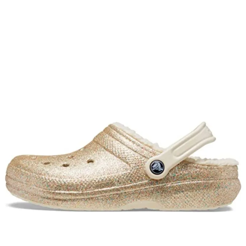 Crocs Classic Glitter Lined Clogs 'Gold' 504271 sold by KicksCrew