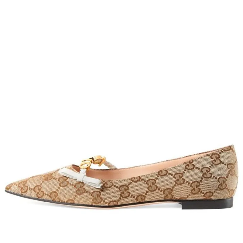 (WMNS) GUCCI ballet flat 'GUCCI - Beige' 677405-KY980-9770 sold by KicksCrew